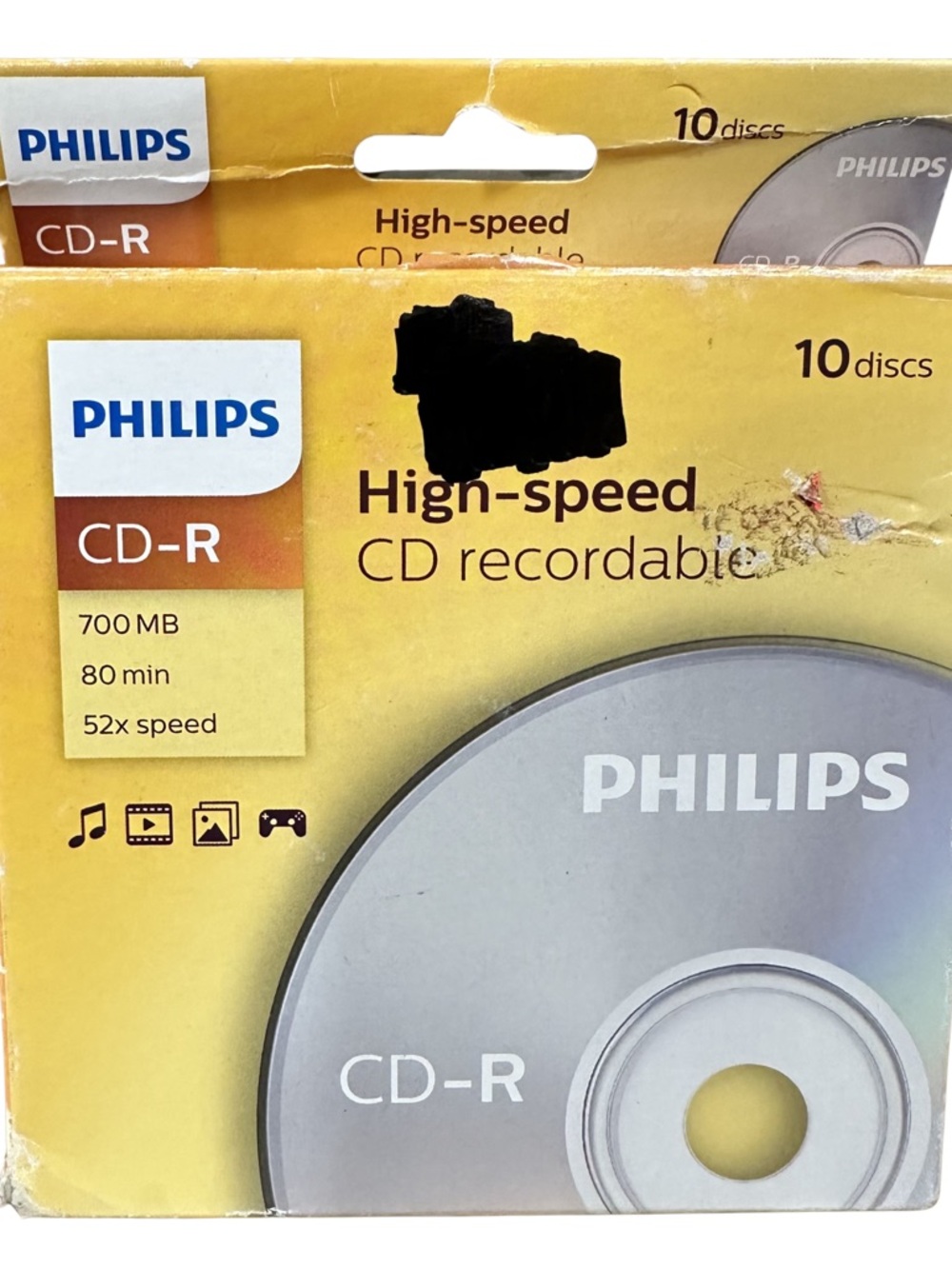 NIB Philips High Speed CD Recordable Disks 700MB | 80 Min | 52x Speed CD-R 10ct